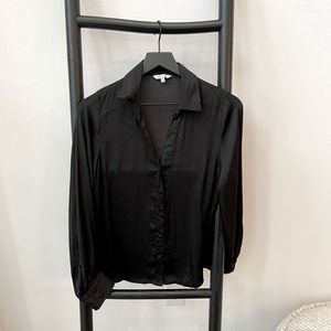 Vici Naked Zebra Black Button Down Top, Size Small